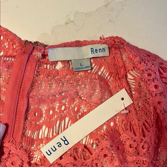 Romper / Renn Womens Lace Capsleeve Romper. NWT SZ L - Picture 5 of 15